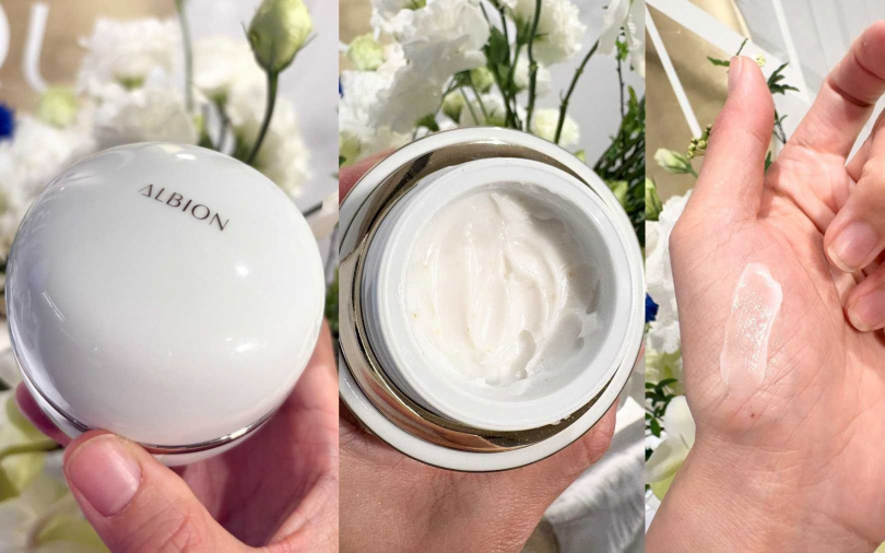 ALBION AUTHENTIQUE匠心凝時之霜50g/33,000元 內含24K黃金的頂奢乳霜!質地綿密細緻,延展性極佳, 能與肌膚完美貼合。(圖/吳雅鈴攝)