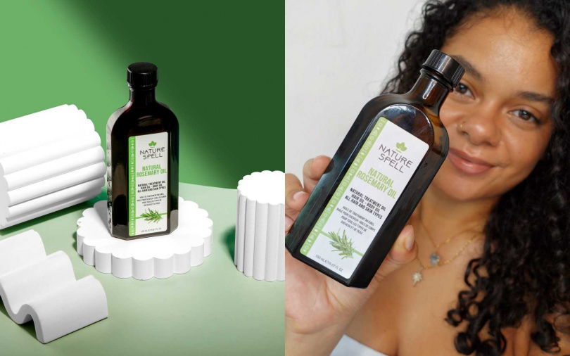 Nature Spell全天然迷迭香油150ml/699元 英國最暢銷頭皮護理油,塗抹於臉部可有助於調理與保濕肌膚,營造健康均勻的光澤。(圖/品牌提供)