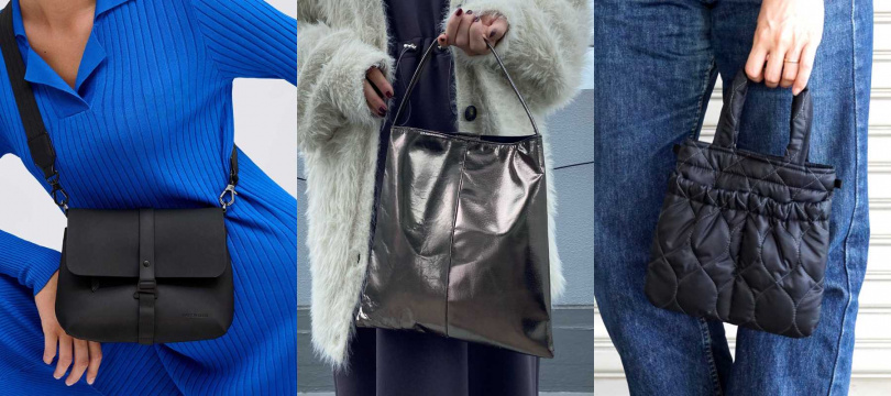 由左至右:GASTON LUGA|Splash Crossbody Bag側背包;yabo|亮面豬皮革肩背包;padou|扁平手提袋。(圖/Pinkoi提供)