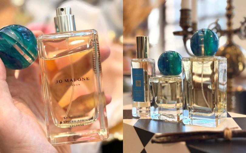 Jo Malone London檀香木與蜜漬杏桃香水30ml／3,050元、50ml／4,350元、100ml／6,100元（圖／吳雅鈴攝）