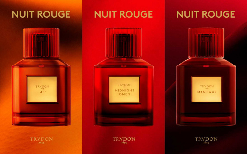 TRUDON 45°灼金香精&夜諭香精&魅影香精各15ml／2,200元、100ml／10,880元（圖／品牌提供）