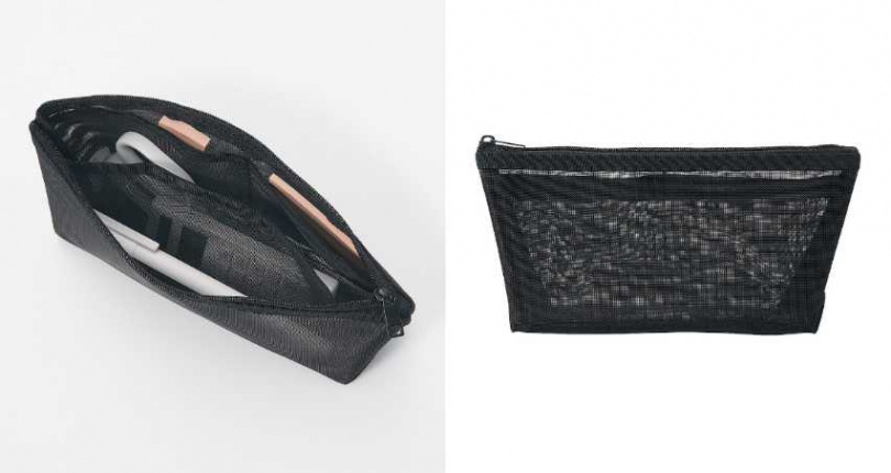 無印良品 尼龍網眼筆袋 船型 黑色／139元（圖／品牌提供）