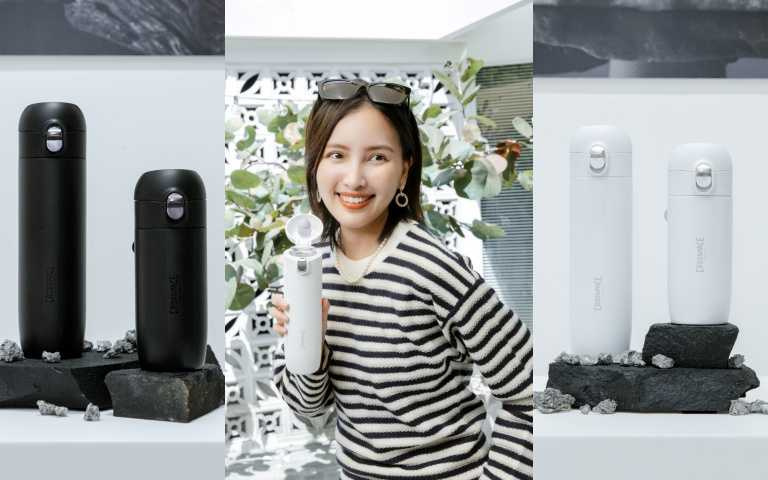 CROSSPACE隕石純鈦保溫瓶8oz（235mL）/2,680元；12oz（355mL）/3,280元(顏色：曜黑、皓白)（圖／品牌提供）