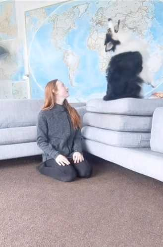狗狗與女子上演雙人瑜珈。（圖／翻攝自IG）