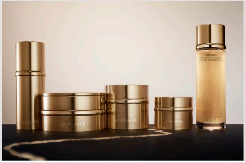 圖說：LA PRAIRIE 萊珀妮 極緻金燦精眼霜 20mL / 23,650元，LA PRAIRIE 萊珀妮 極緻金燦精華 30mL / 31,550元，LA PRAIRIE 萊珀妮 極緻金燦乳霜 50mL / 31,550元，LA PRAIRIE 萊珀妮 極緻金燦晚霜 60mL / 34,400元，LA PRAIRIE 萊珀妮 極緻金燦金露 130mL / 17,050元。（圖／品牌提供）