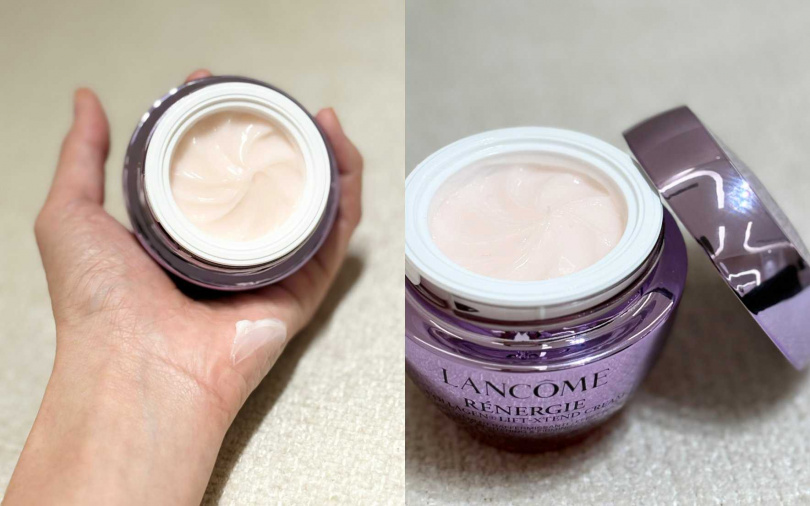 能在指尖拉出細長絲線的質地,一抹上臉就能感受到瞬間的緊密包覆感。(圖/吳雅鈴攝)