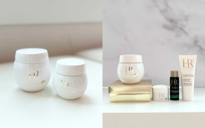 童顏膠原乳霜入門體驗-極彈白繃帶修護乳霜15ml/5,400元 凡購買極彈白繃帶修護乳霜15ml,即贈極彈白繃帶修護乳霜5ml+高效淨化潔顏乳20ml+植萃綠寶修護精華露10ml。(圖/吳雅鈴攝)