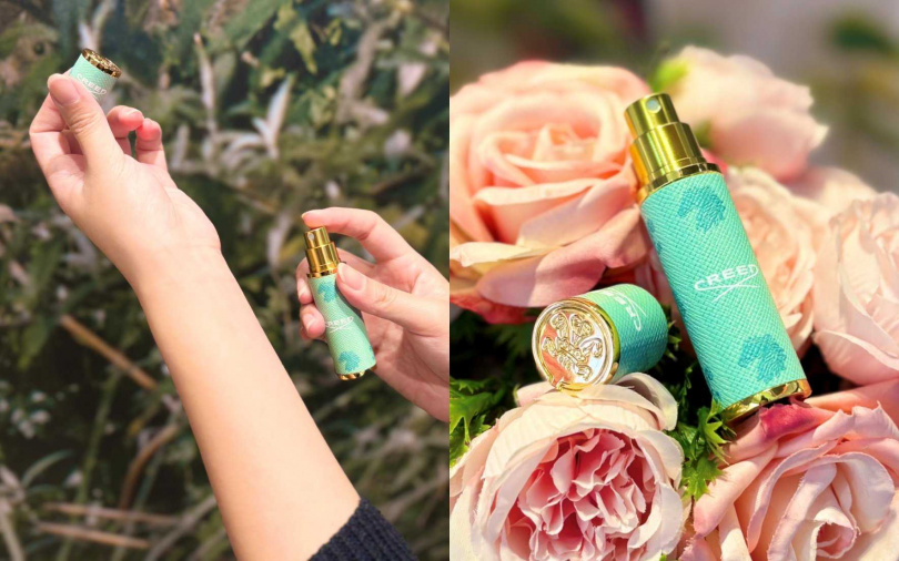 想要隨身帶著喜歡的岩蘭野境？那當然也要一起入手新色登場的CREED皮革隨身香水瓶，剛剛好的5ml容量，放在化妝包裡完全不佔空間，超方便！（圖／吳雅鈴攝）