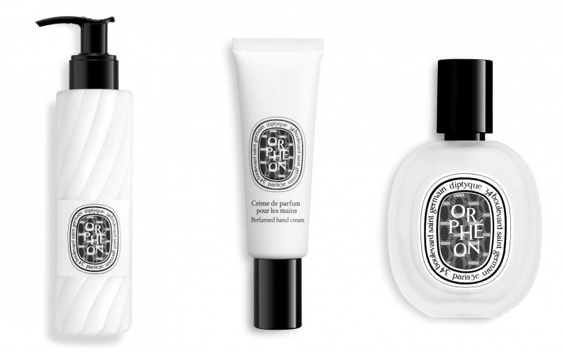 Diptyque爵夢手部及身體潤膚乳200ml／2,200元、爵夢香氛護手霜45ml／1,550元、爵夢髮香噴霧30ml／2,400元（圖／品牌提供）