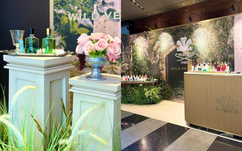 CREED首度以快閃店形式進駐台北新光三越A11 1樓，為各位愛香者帶來城市中的沉浸式英式花園體驗。（圖／吳雅鈴攝）