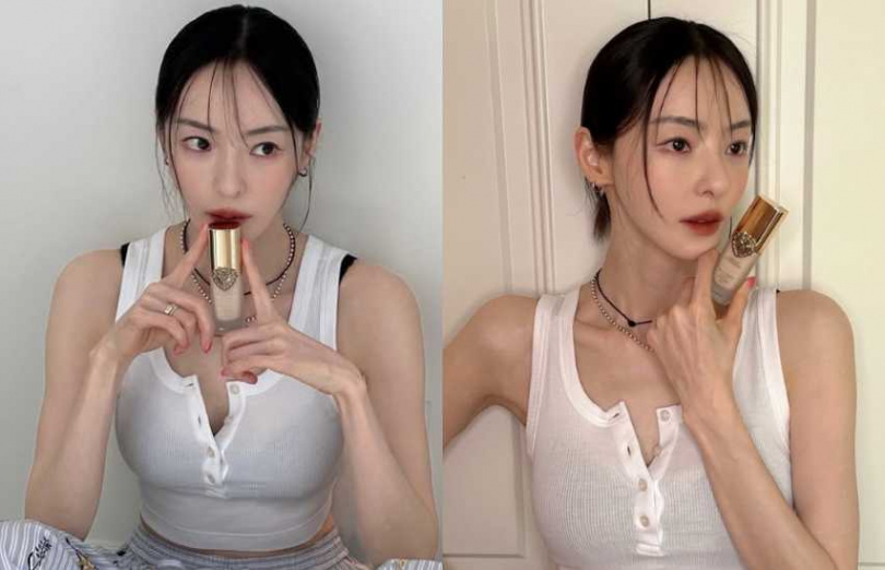 DOLCE&GABBANA摯愛粉底液 1N／2,300元（圖／取自 dahee0315 IG）