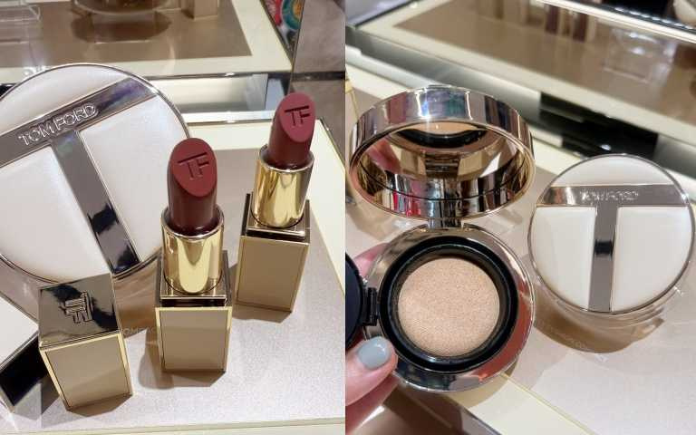 TOM FORD 縱情香草限量設計師微霧唇膏 3g / 2,200元、限定縱情香草氣墊粉盒 / 1,250元（圖／品牌提供）