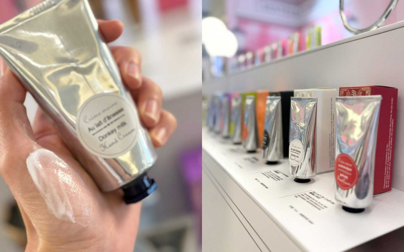 聖朵波緹快閃櫃即日起~10/19就在統一百貨台北店1F！現場可以試用到高人氣的護手霜。（圖／吳雅鈴攝）