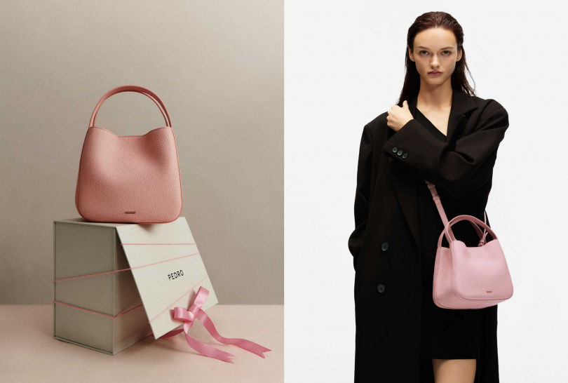 PEDRO Dana皮革水桶包(粉色)／4,290元（圖／品牌提供）