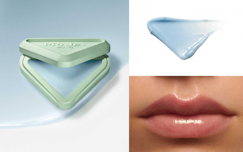 PRADA BEAUTY潤澤修護凍唇膜#01／1,550元  除了能幫助代謝老廢角質，還含有「薄荷醇」可提供唇部舒緩微涼體驗。（圖／品牌提供）