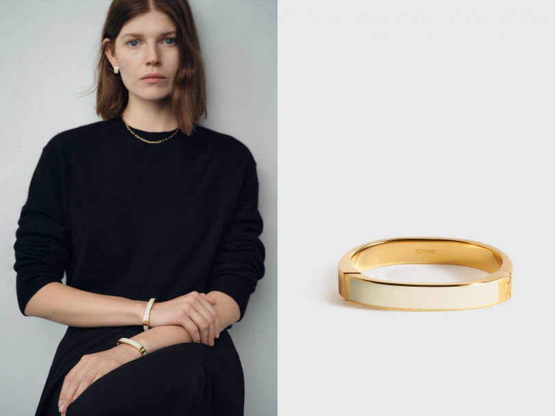 TOTEME Signature Bracelet 手環/18,980元(圖/品牌提供)