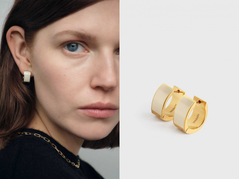 TOTEME Signature Hoops 圈式耳環/14,980元(圖/品牌提供)