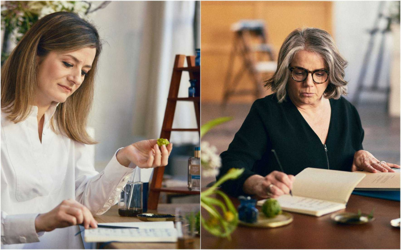 調香藝術家Meabh McCurtin與Domitille Michalon透過極簡的色彩語言，勾勒出茶香的純淨與深邃，將嗅覺轉化為一場視覺與感官交織的藝術盛宴。（圖／品牌提供）