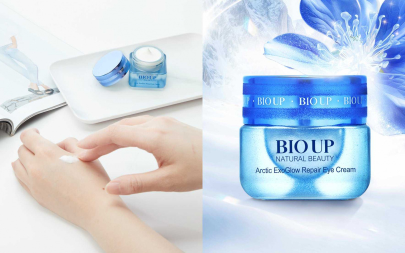 BIO UP極地泌光修護眼霜15g／3,280元　這款眼霜結合了精準科學與自然能量，以高效修護配方來呵護女性的眼周肌膚。（圖／品牌提供）
