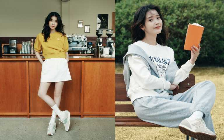 IU 演繹 New Balance 471 鞋款(圖/品牌提供)