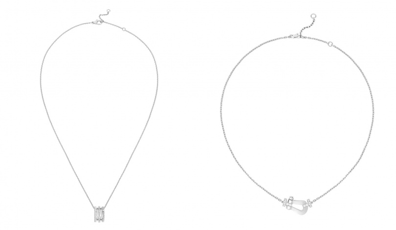 FRED 白金鑲嵌鑽石「Force 10 Rise」項鍊,FRED18K白金和鑲嵌鑽石「Force 10」系列項鍊。(圖/品牌提供)
