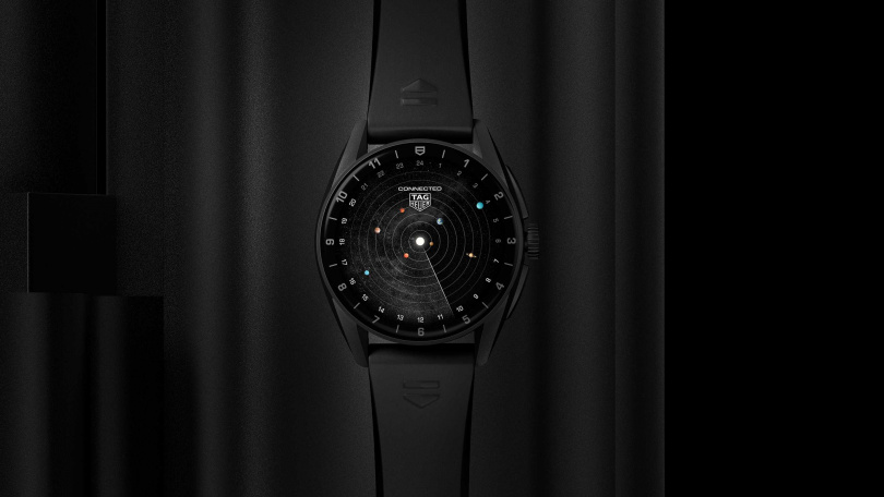 TAG Heuer Connected Calibre E4智能腕錶42毫米黑鈦版／建議售價77,400元（圖／品牌提供）