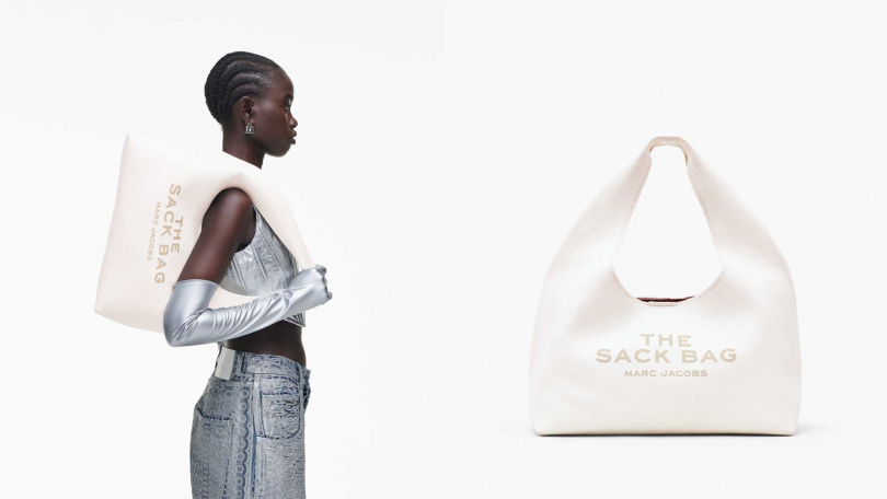 MARC JACOBS THE SACK BAG 皮革肩背包/22,500元(圖/品牌提供)