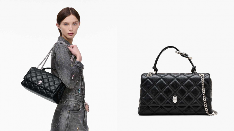 MARC JACOBS LARGE DUAL BAG 菱格紋肩背包/26,000元(圖/品牌提供)