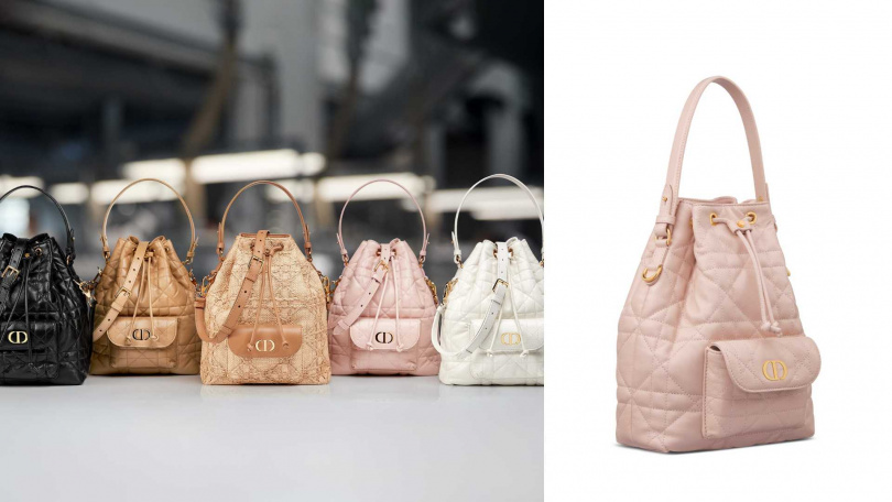 Dior Caro籐格紋小型水桶包/120,000元(圖/品牌提供)