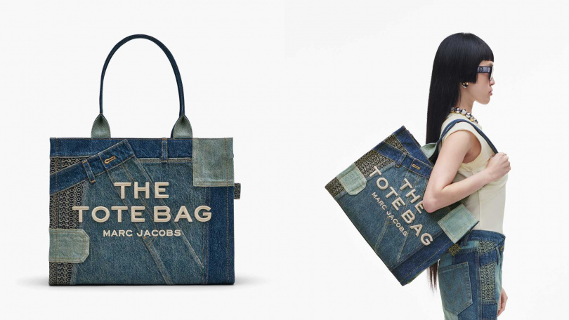 MARC JACOBS THE LARGE TOTE 丹寧拼接大托特包/36,000元(圖/品牌提供)