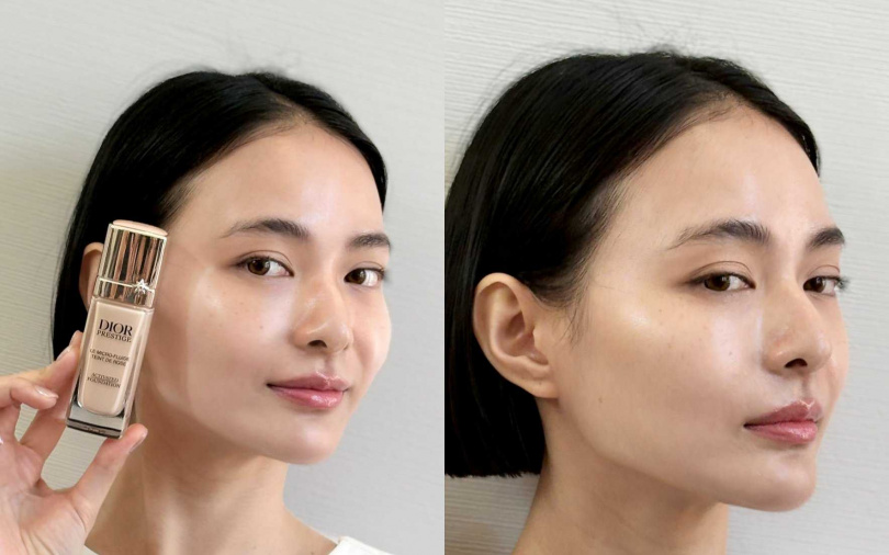 以天然來源成分打造的「光感微珠科技」，上臉後能立刻貼合各種膚色，呈現最自然最無瑕的肌膚光感。（圖／吳雅鈴攝）