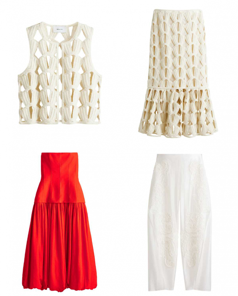 推薦款式:鉤織上衣、洋裝、亞麻褲(圖/品牌提供)