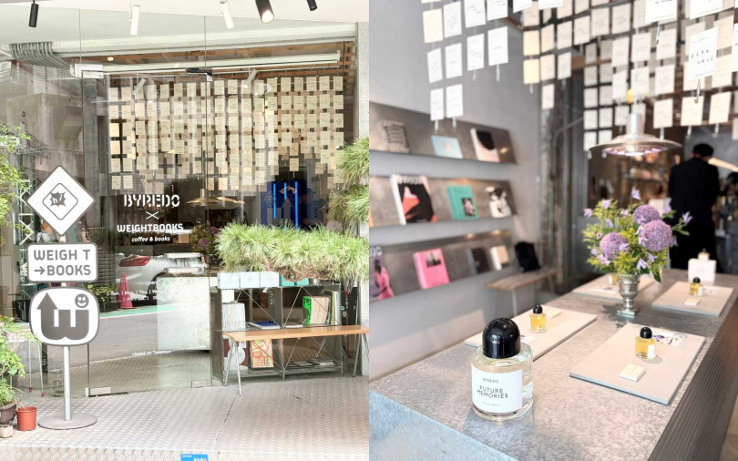 BYREDO《未來之憶淡香精》和重本書店的合作也很讚!店內不僅有呼應新香特色的專屬造景,也能夠親自試香,甚至還可手寫小卡留下你對生活的深刻印記。(圖/吳雅鈴攝)