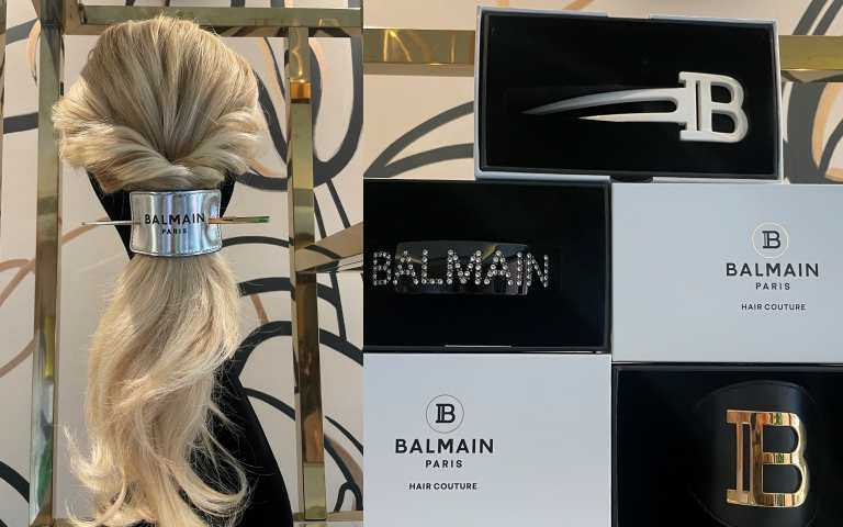 BALMAIN推出一系列的髮飾髮夾系列，時尚簡約又有型（圖／黃筱婷攝）