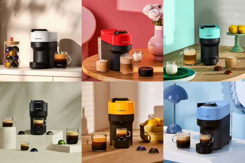 VERTUO POP咖啡機推出6款繽紛色系，為居家生活注入時尚色彩。（圖／Nespresso提供）