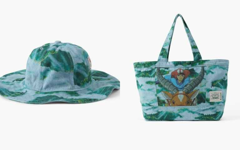 Levi's® x Princess Mononoke復古造型森林漁夫帽／2,900元、Levi's® x Princess Mononoke丹寧托特包／4,900元（圖／品牌提供）