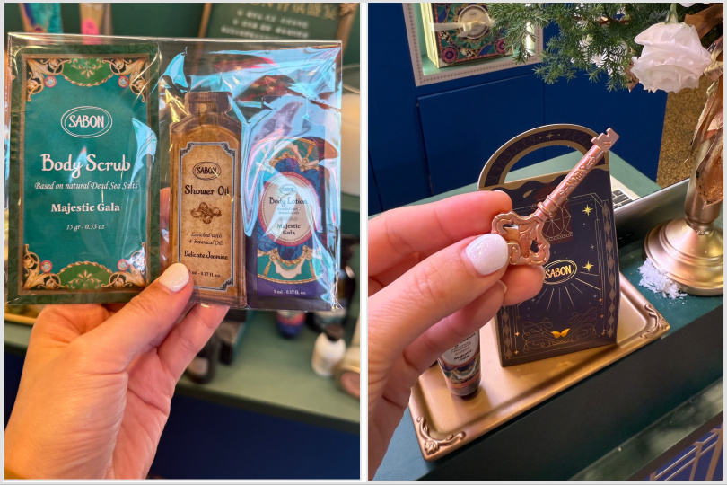 只要來打卡上傳即可獲得「夜宴香氛禮」，不限金額消費再送「磨砂膏開瓶器」（圖／黃筱婷攝影）