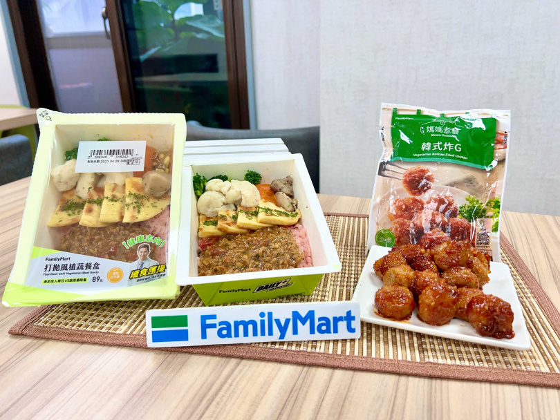 4/19起更陸續推出蔬食新品，包含媽媽煮藝「韓式炸G」與健康志向「打拋風植蔬餐盒」。