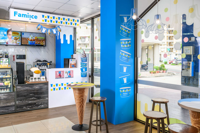 「全家」也於台中永定店、大里河堤店，打造2間Fami!ce霜淇淋品牌體驗店。
