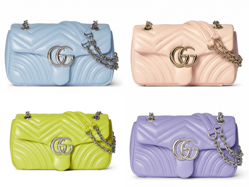 GUCCI雪酪色GG Marmont 中型包款/91,000元(圖/品牌提供)