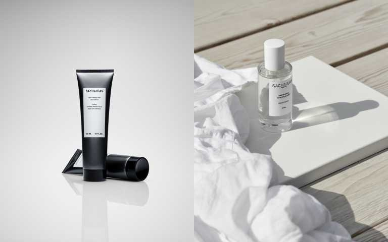 富含專利MiruStyle X-HP，抵抗高溫造型傷害，海洋絲柔科技與角鯊烷深度保濕、增強造型彈力。SACHAJUAN 抗熱修護造型乳 150ml / 1,200元；天然馬鈴薯澱粉吸油控油、瞬間蓬鬆，維持造型同時散發清新感。SACHAJUAN 專業豐盈彈力粉霧 200ml / 1,050元（圖／品牌提供）