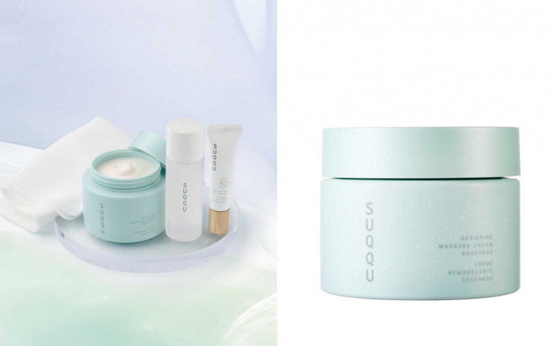 SUQQU晶采立體按摩組<蒼苑香限定版>/3,850元 內含晶采立體按摩霜(蒼苑香)200g+煥顏柔潤淨膚露50ml+晶采防曬日霜10g。(圖/品牌提供)