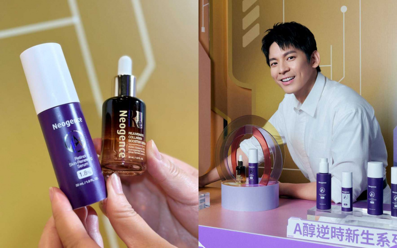 想達到1+1>2的抗老功效,最推薦白天以「再生奇蹟膠原精華」穩定修護、防護加強,夜晚透過「1.8%超效逆時A醇精華」啟動煥新更新,連林柏宏都說這組像是替肌膚開啟隱藏技能的”青春特效藥”!(圖/吳雅鈴攝、品牌提供)