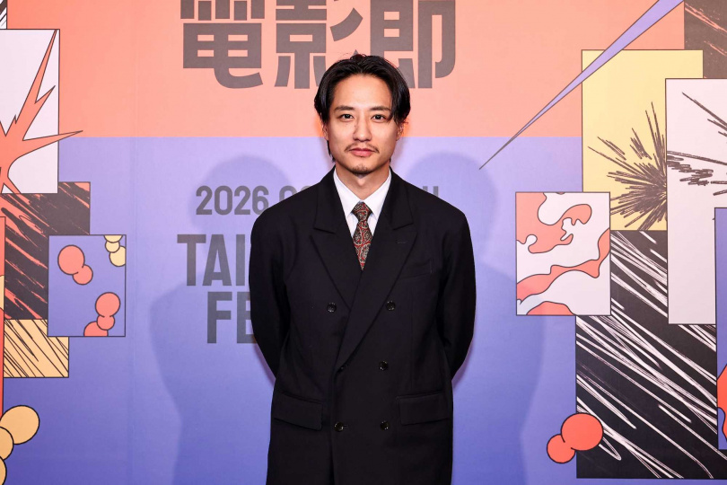 藤原季節對台灣的炎熱天氣印象格外深刻,他表示在現場穿吊嘎的曾敬驊,充滿南方男子的感覺。(圖/台北電影節)
