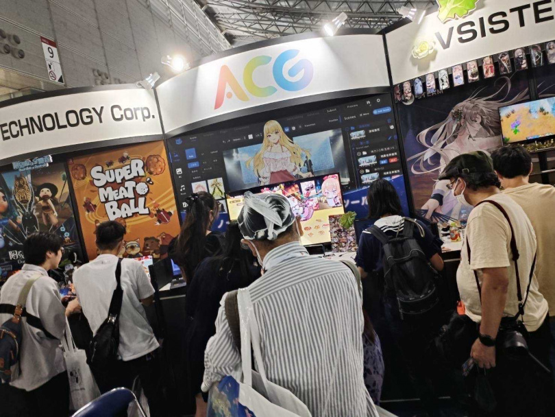 《2023東京電玩展》吸引世界各國遊戲業者前往參展，玩喵也同步展示《ACG愛創作》吸引不少創作者及民眾前往了解。（圖片提供/玩喵遊戲）