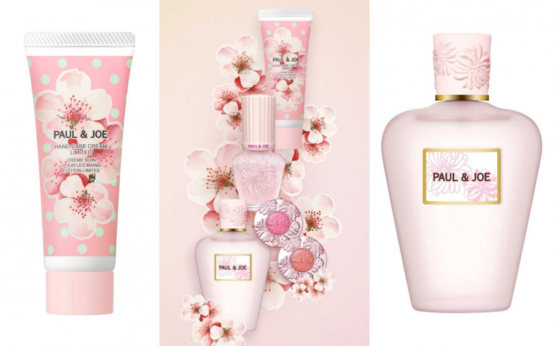 PAUL&JOE粉紅櫻花限量護手霜／560元、PAUL&JOE粉紅櫻花限量保濕香氛噴霧／1,100元（圖／品牌提供）