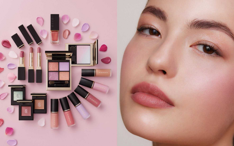 SUQQU 2026春妝的形象照，以多彩瑰麗色調來詮釋春天的幸福氛圍。（圖／品牌提供）