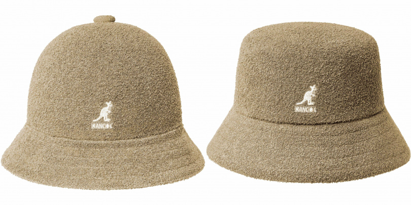 KANGOL BERMUDA鐘型帽(卡其色)／2,680元、KANGOL BERMUDA BUCKET漁夫帽(卡其色)／2,480元(圖／品牌提供)