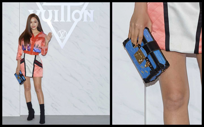 Jessica搶先背了單寧色！Louis Vuitton PETITE MALLE時尚手袋（淺色牛仔藍）／184,000元