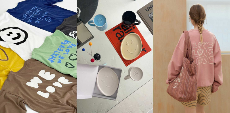 推薦必買:塗鴉文字T恤/1,480元;手工陶瓷盤/1,180元;塗鴉大學T/3,980元(圖/品牌提供)